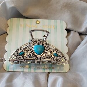 Sunday State Silver and Turquoise Hair Clip Brans New Lp M